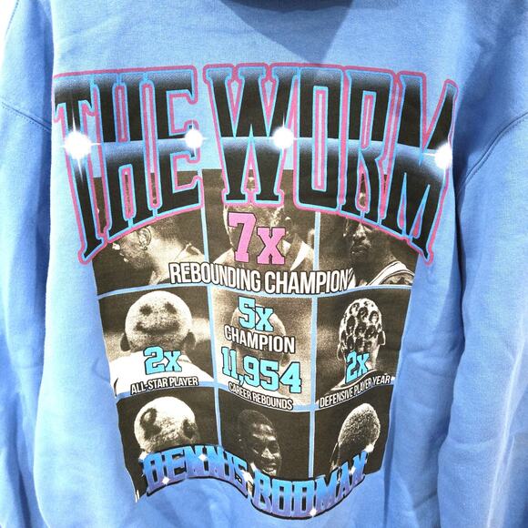 Brand X Dennis Rodman “The Worm” Sz XL Limited Edition NBA Streetwear Hoodie - Picture 6 of 10